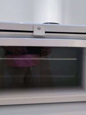 Kendo oven with hotplates used, white 57×35×35