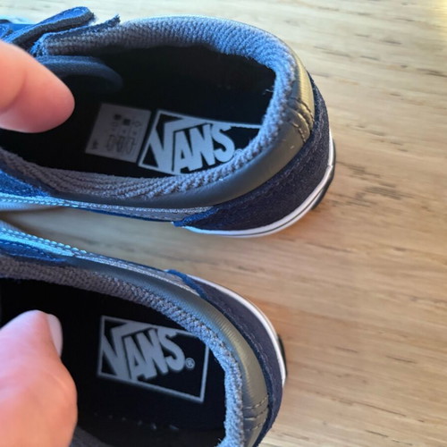 Vans shoes blue suede with velcro new, size 25