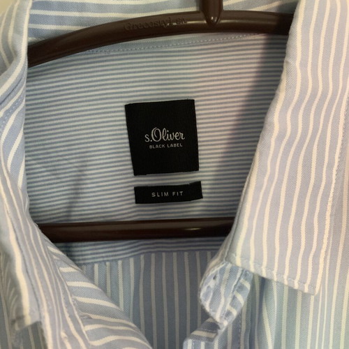 S.Oliver striped shirt size M like new, white turquoise