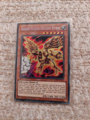 Yu-Gi-Oh Kaiser Glider Golden Burst Secret Rare like new