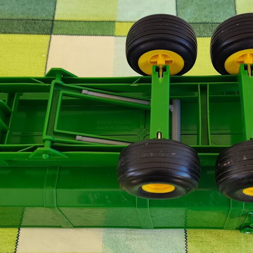 Tractor and tipping trailer toy by ELC, like new, green and yellow