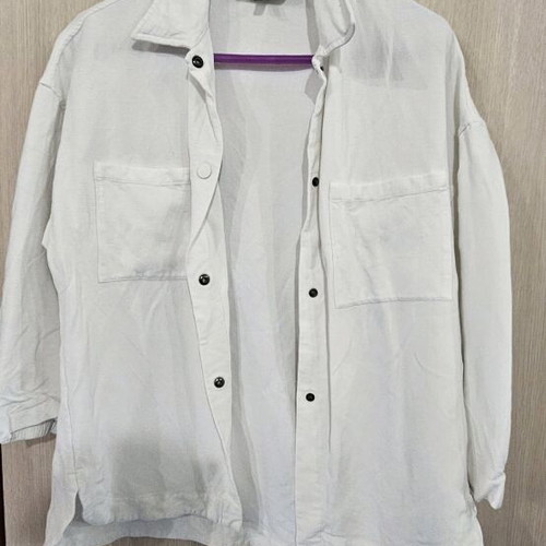 Massimo Dutti white shirt jacket like new, size XS