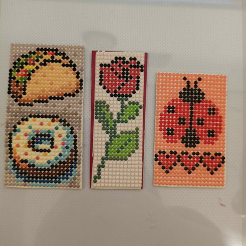 Handmade bookmarks set of 3 like new with rhinestones