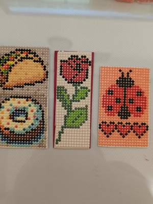 Σετ 3 handmade σελιδοδείκτες σαν καινούργιοι με διαμαντάκια