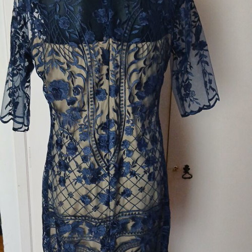 Evening dress blue, like new, size M 38 10