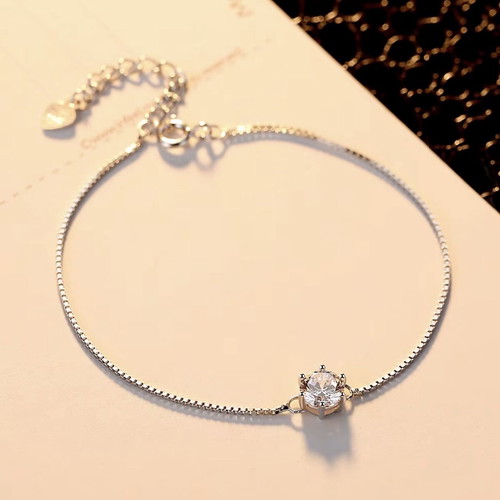 Modish Éclat Women's 925 Sterling Silver Bracelet with Crystal new