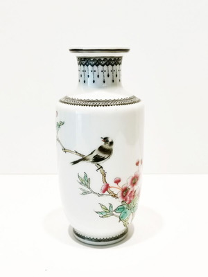 QING vase used, porcelain vintage Asian