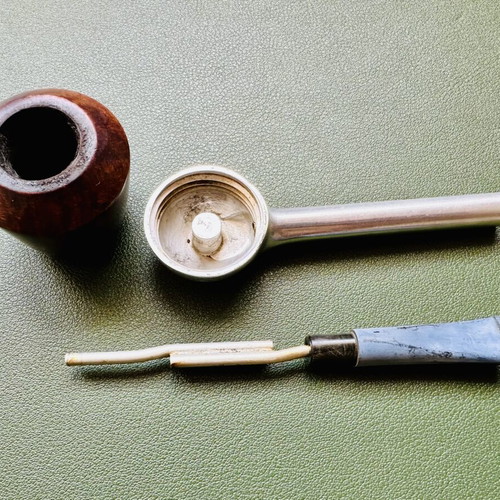 Vintage Ronson pipe from 1960s, used, aluminum body