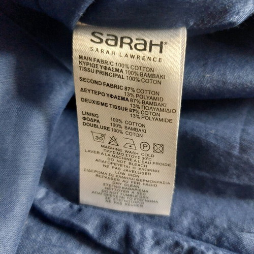 Sarah Lawrence dress like new with denim look and lace details blue
