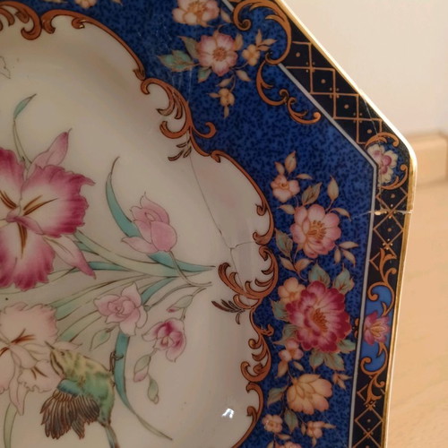 Japanese decorative plate vintage with repaired break