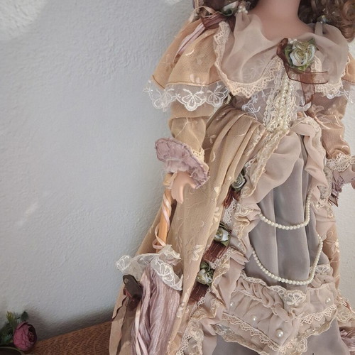Vintage porcelain doll, 60 cm
