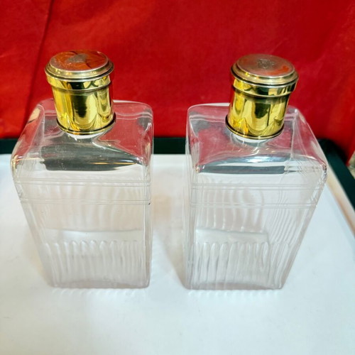 Bottles with silver English caps like new