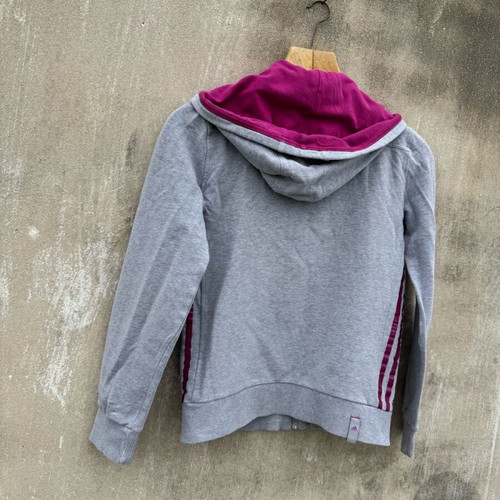 Adidas jacket used, gray and pink, size S-M