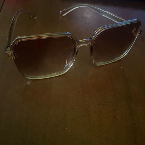 Sunglasses like new, classic 1970s style beige and gold