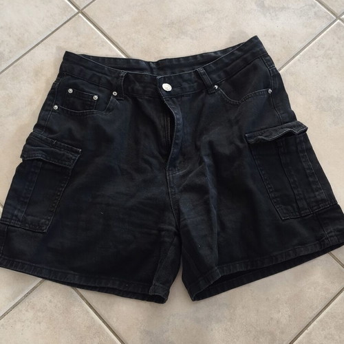 Shein black denim cargo shorts XL-L