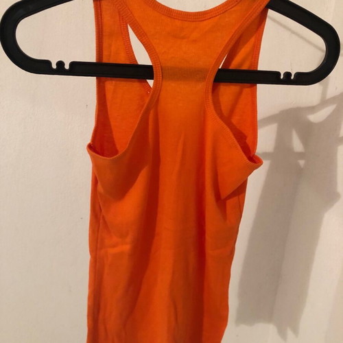 Sleeveless top used orange, size L
