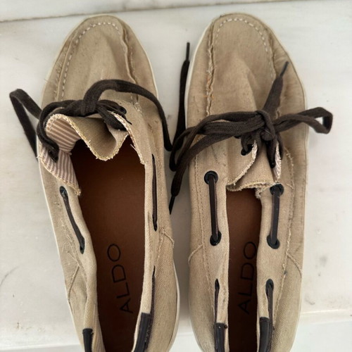 Aldo canvas men's shoes used, size 41, beige
