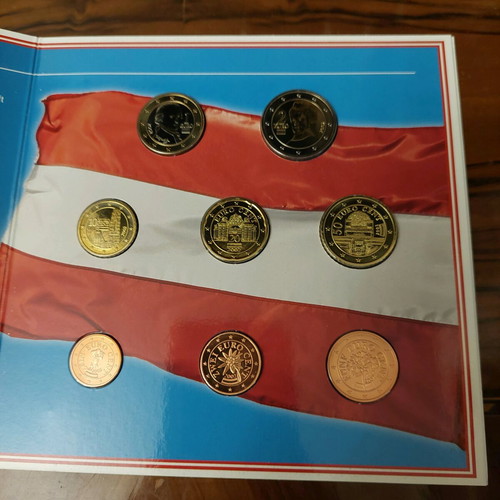 Austria euro coin set 2002 new