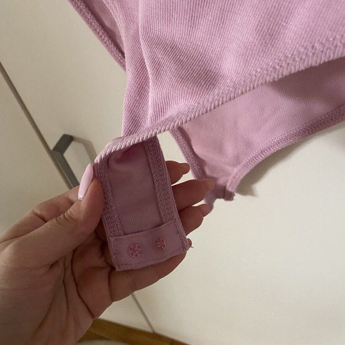 Zara polo bodysuit, pink, size S