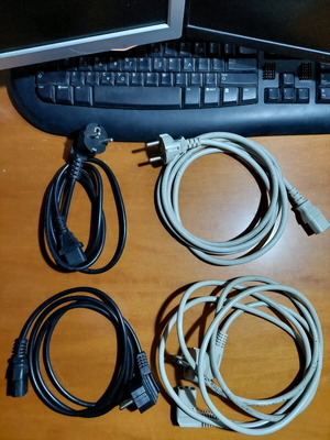 Desktop power cables used with UK plug