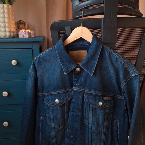 Calvin Klein denim jacket like new, dark blue, oversized fit