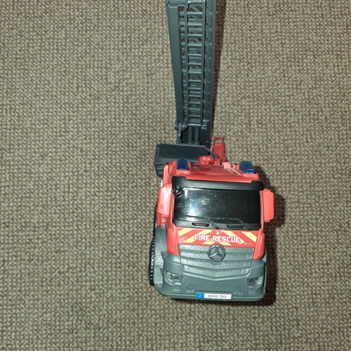 Set of remote control children's vehicles used, excavator and fire truck