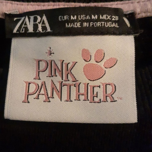 Zara women's sweatshirt used with Pink Panther embroidery