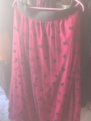 Medium Large Long Tulle Skirt Cherry Red Used