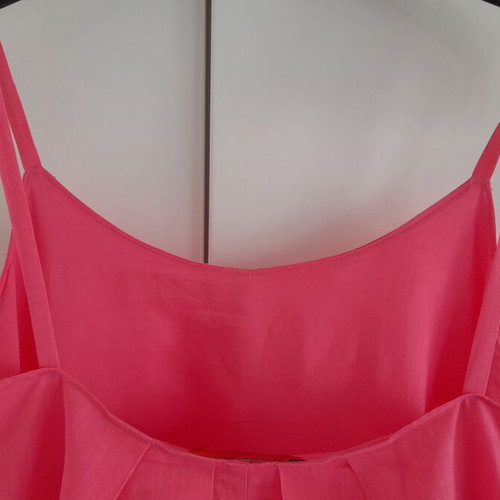 Max&Co fuchsia linen dress with straps like new