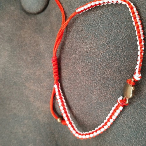 Martaki bracelet like new, red with evil eye