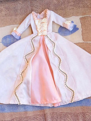 Handmade Barbie Marie Antoinette Dress 1/6 like new haute couture