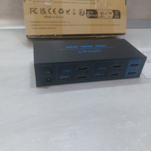 VPFET VP-SW220 Dual Monitor HDMI KVM Switch 2x2 4K@60Hz USB 3.0