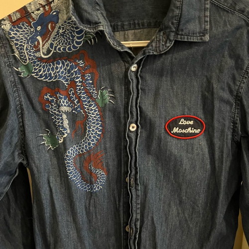 Moschino Jean shirt used, slim fit, blue