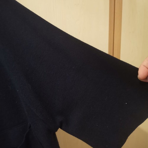 Parfois dark blue cape-jacket with gold buttons