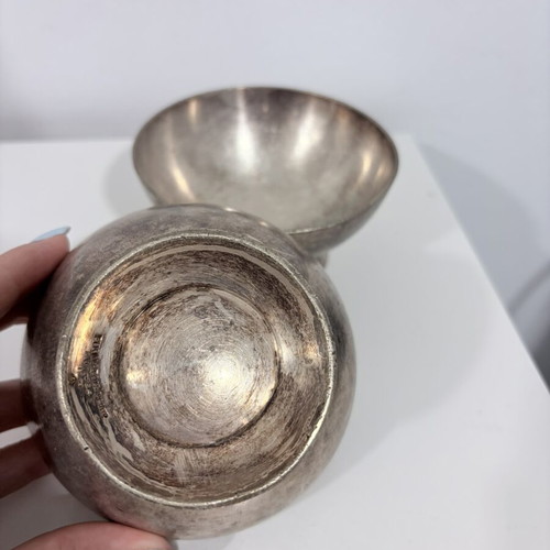 Set of vintage silver-plated brass bowls Elkington & Co