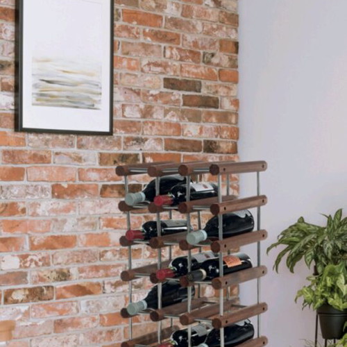 Wine bottle rack made of solid walnut wood, like new, 12 bottles