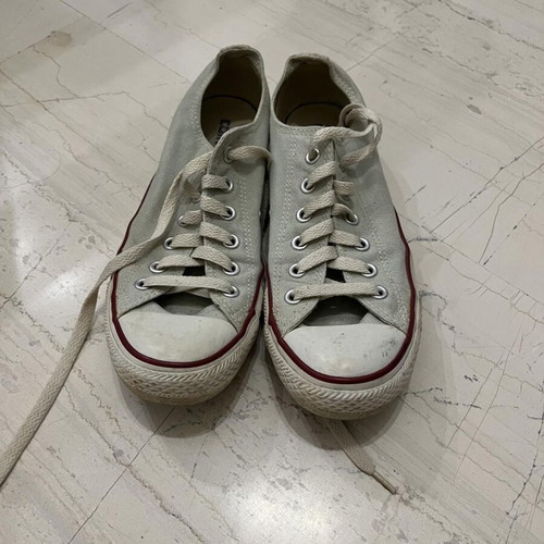 All Star Converse low sneakers used in gray color