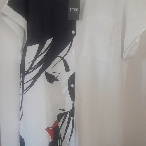 Shirt A-Style long white women's shirt new