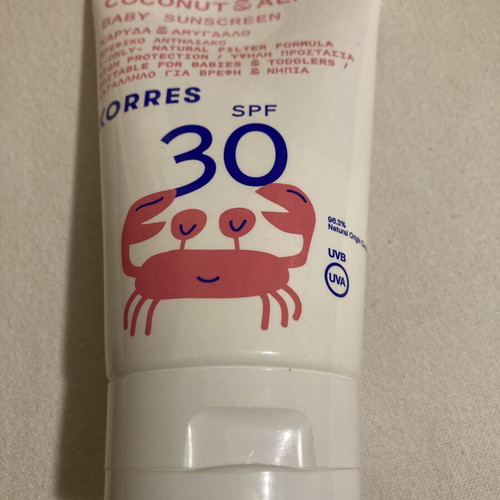 Korres Baby Sunscreen SPF 30 used for face and body
