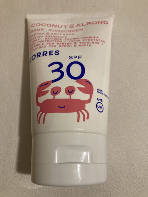 Korres Baby Sunscreen SPF 30 used for face and body