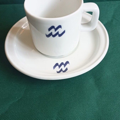 Vintage Bernardaud Limoges Coffee Cup and Saucer Le Méridien 90s like new