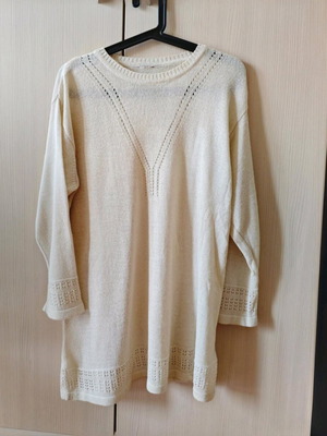 Thin long pullover/kimono like new, beige, size S