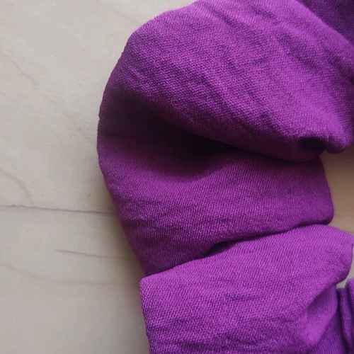 Scrunchies XL handmade, burgundy-purple fabric from Greek workshop
