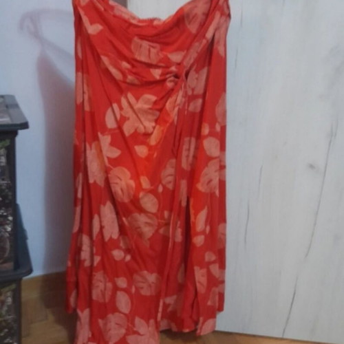 A.L.E. boho summer skirt with side slit and zipper