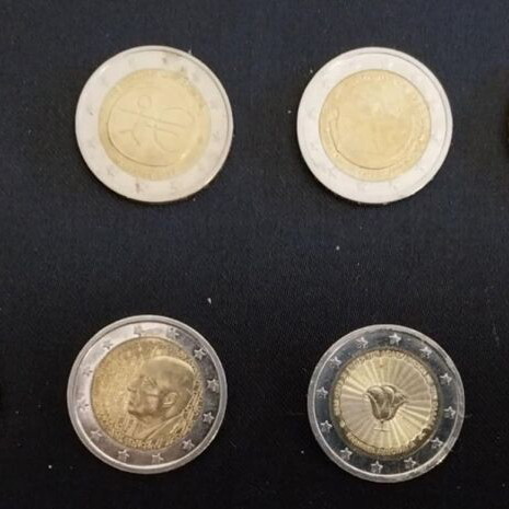 Greek commemorative 2 euro coins set of 12, like new