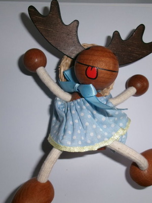Wooden reindeer new for play and decoration