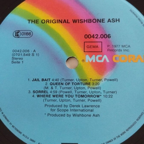 Wishbone Ash The Original LP album like new, rock