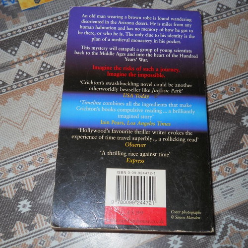 Michael Crichton Timeline paperback book used, English