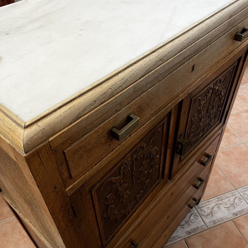 Art Deco vintage drawer cabinet used, wooden