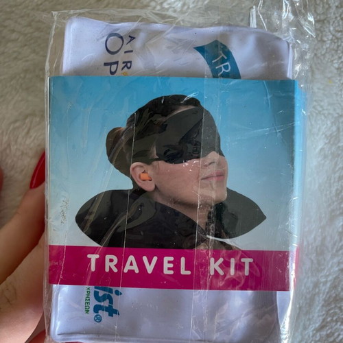 Travel kit new with sleep mask, pillow and earplugs